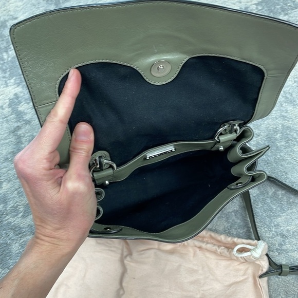 Rebecca Minkoff Green Stella Medium Convertible Backpack In Thyme Leather main image 12